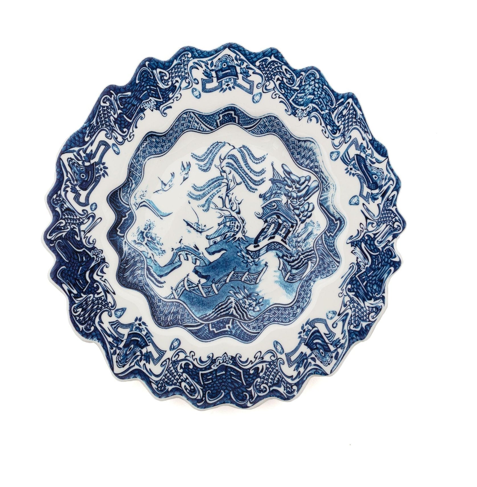 Seletti Classics On Acid Dessert Plate, Willow Wave