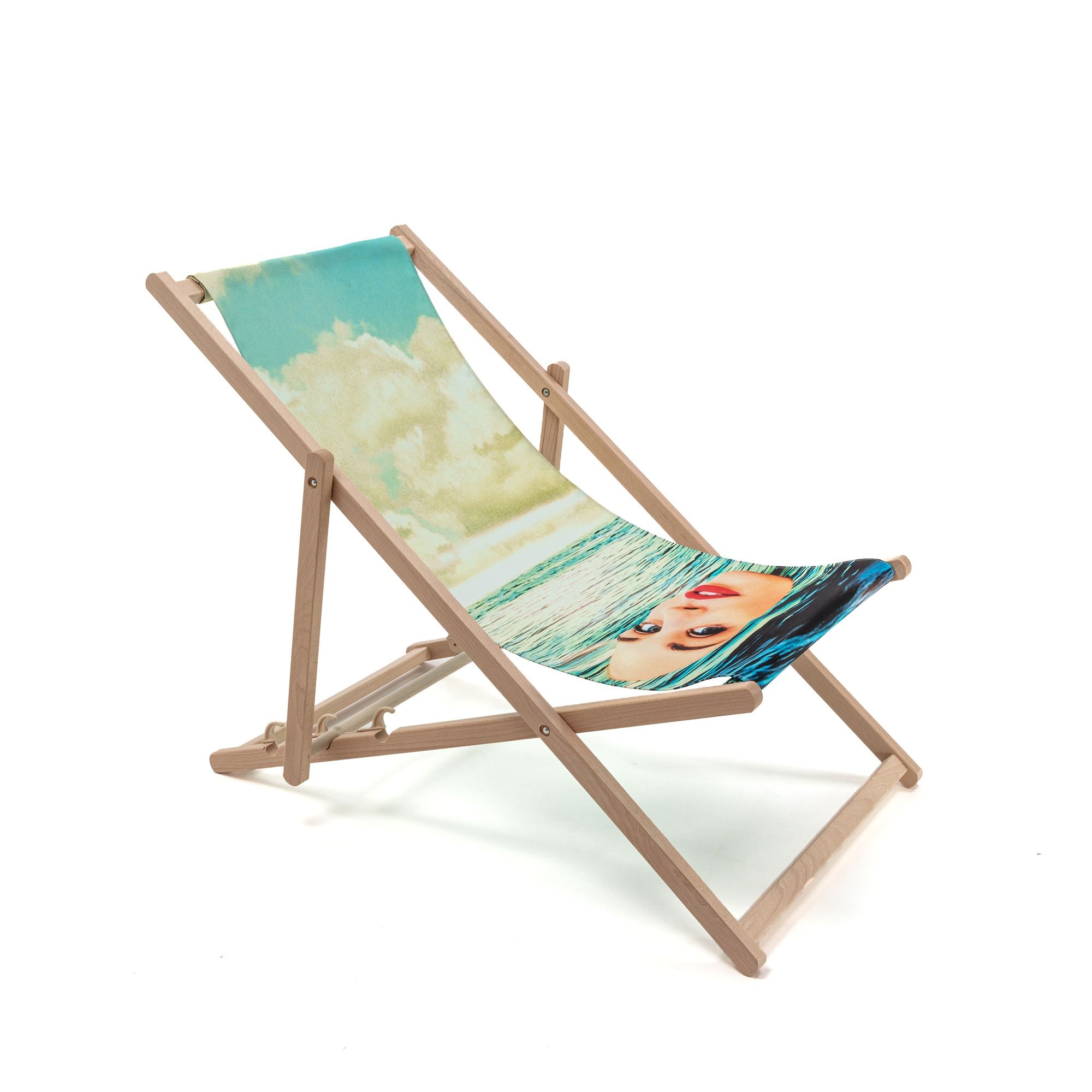 Seletti Toiletpaper Deck Chair, Seagirl