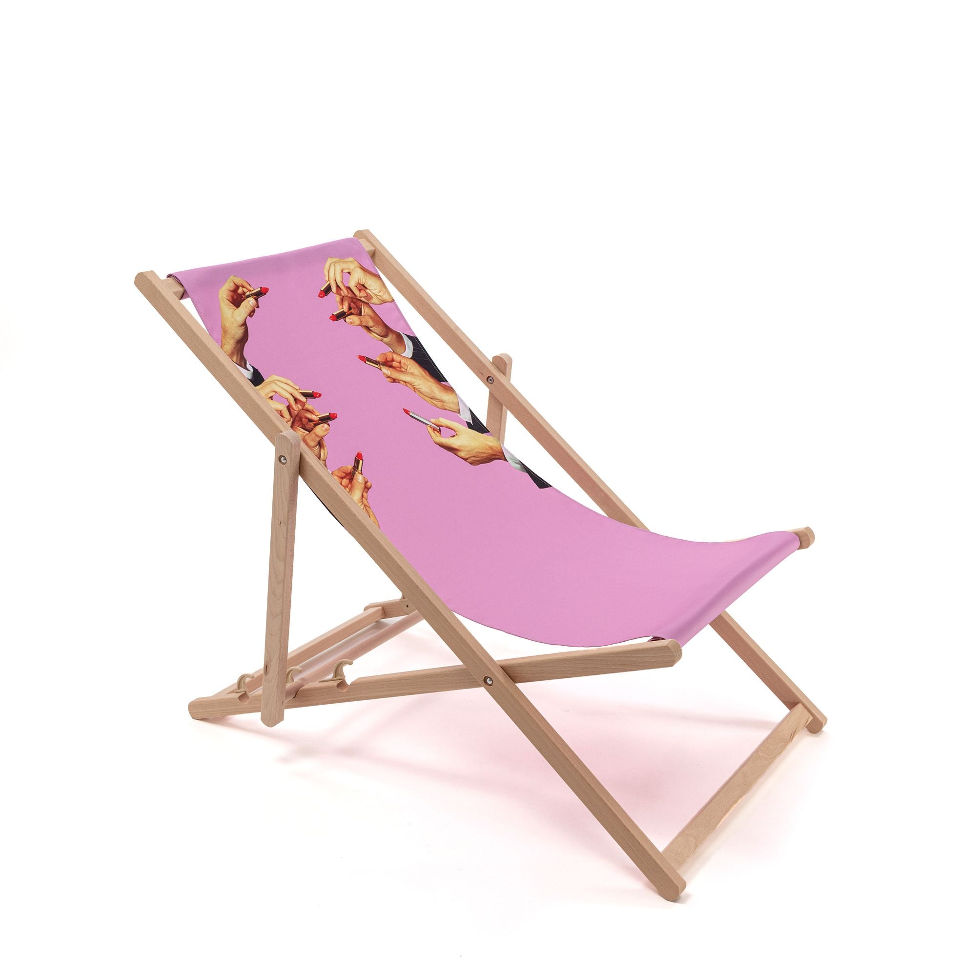 Seletti Toiletpaper Deck Chair, Lipstick