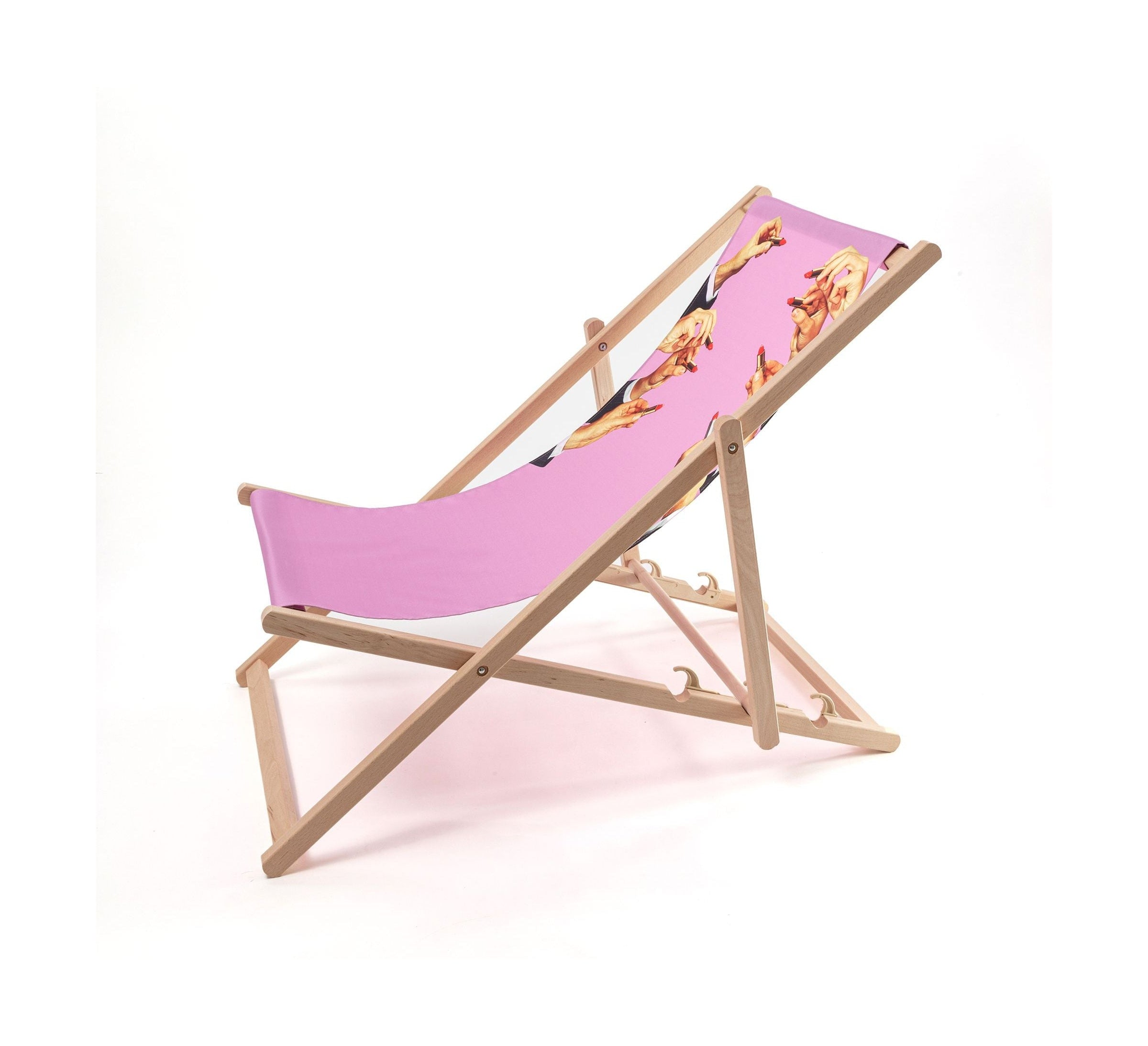 Seletti Toiletpaper Deck Chair, Lipstick