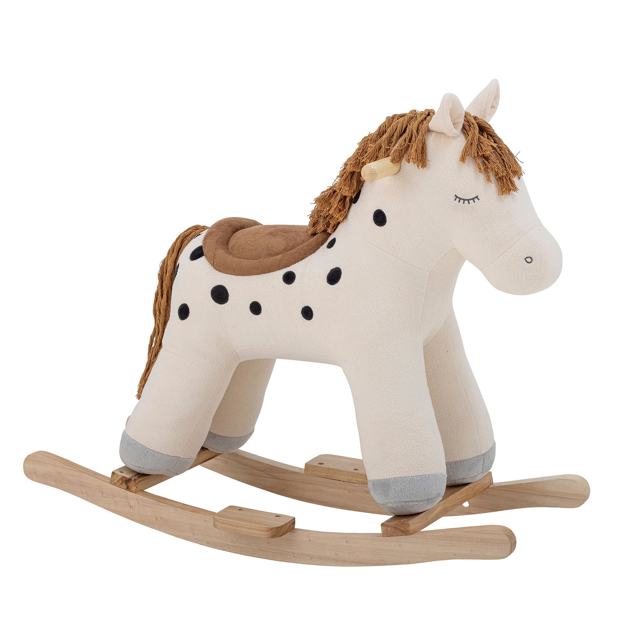 Bloomingville MINI Merlen Rocking Toy, Horse, White, Polyester