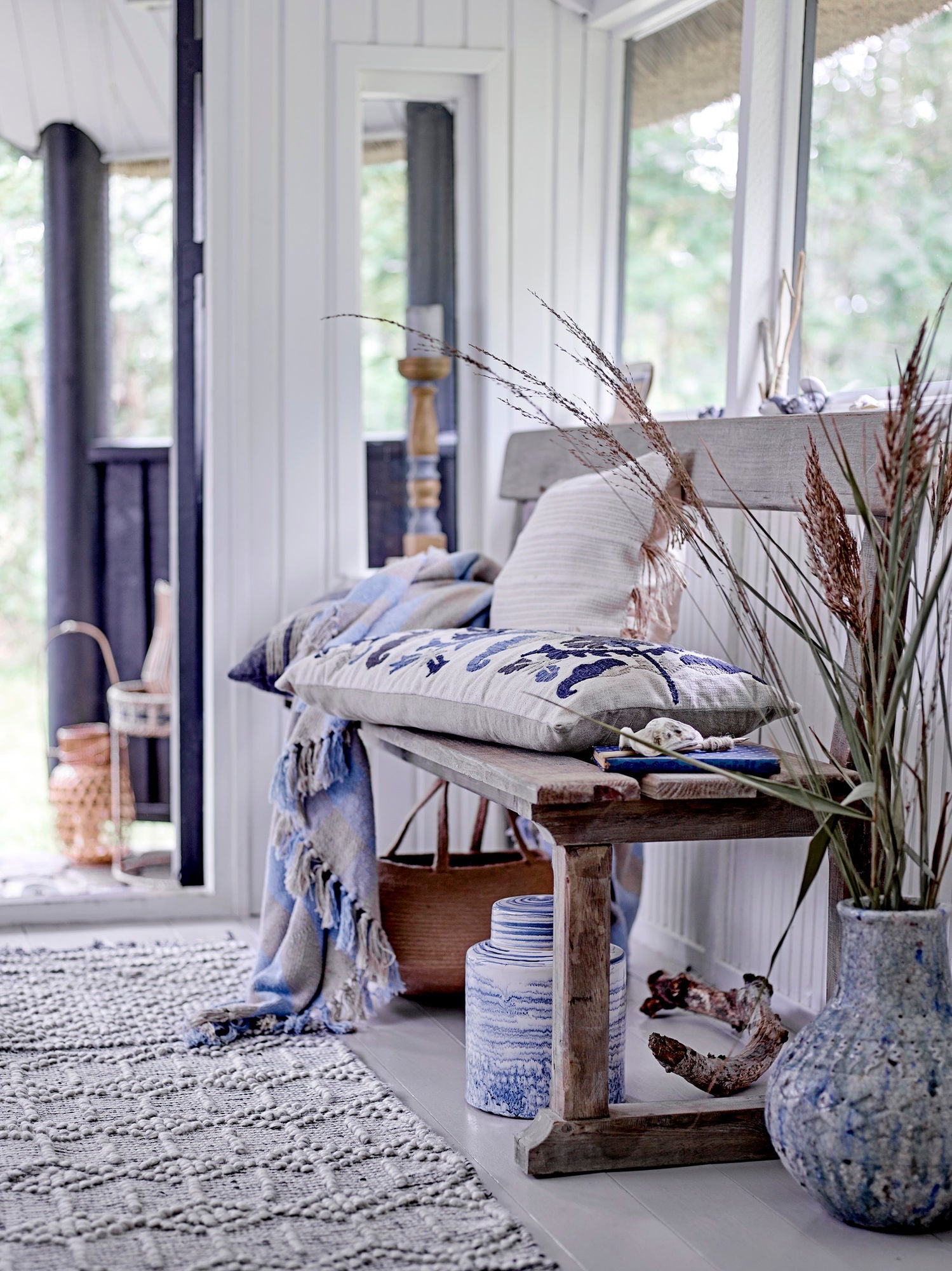 Creative Collection Portland Bench, Nature, Reclaimed Pine Wood