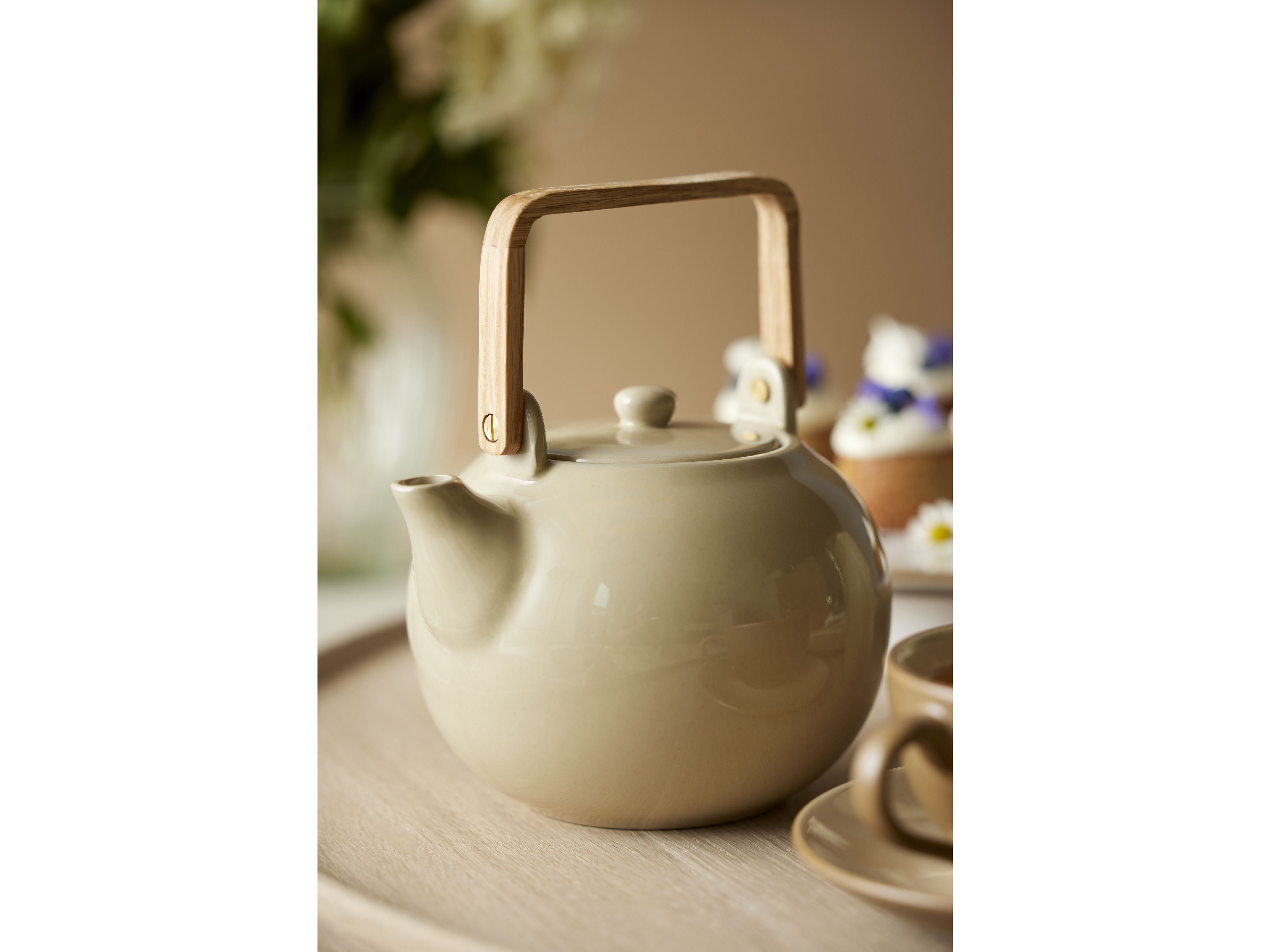 Bitz Teapot With Tea Strainer 1,2 L, Sand