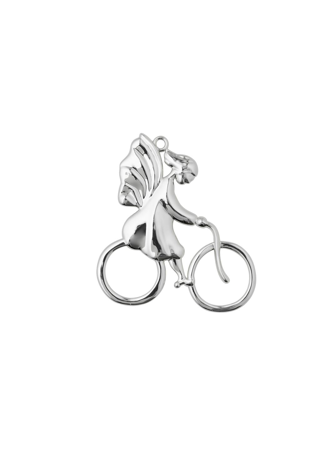 Rosendahl Karen Blixen Angel Girl On A Bicycle H7 Cm, Silver Plated