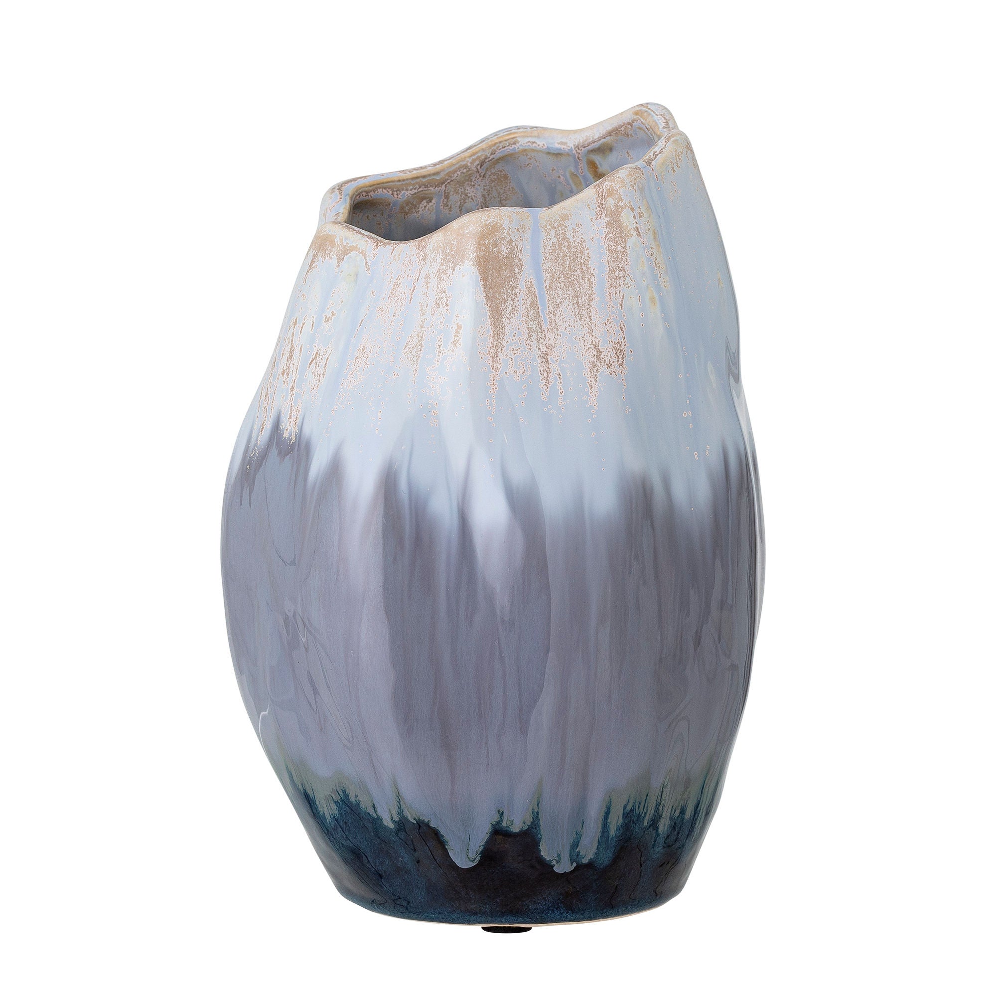 Bloomingville Jace Deco Vase, Blue, Ceramic