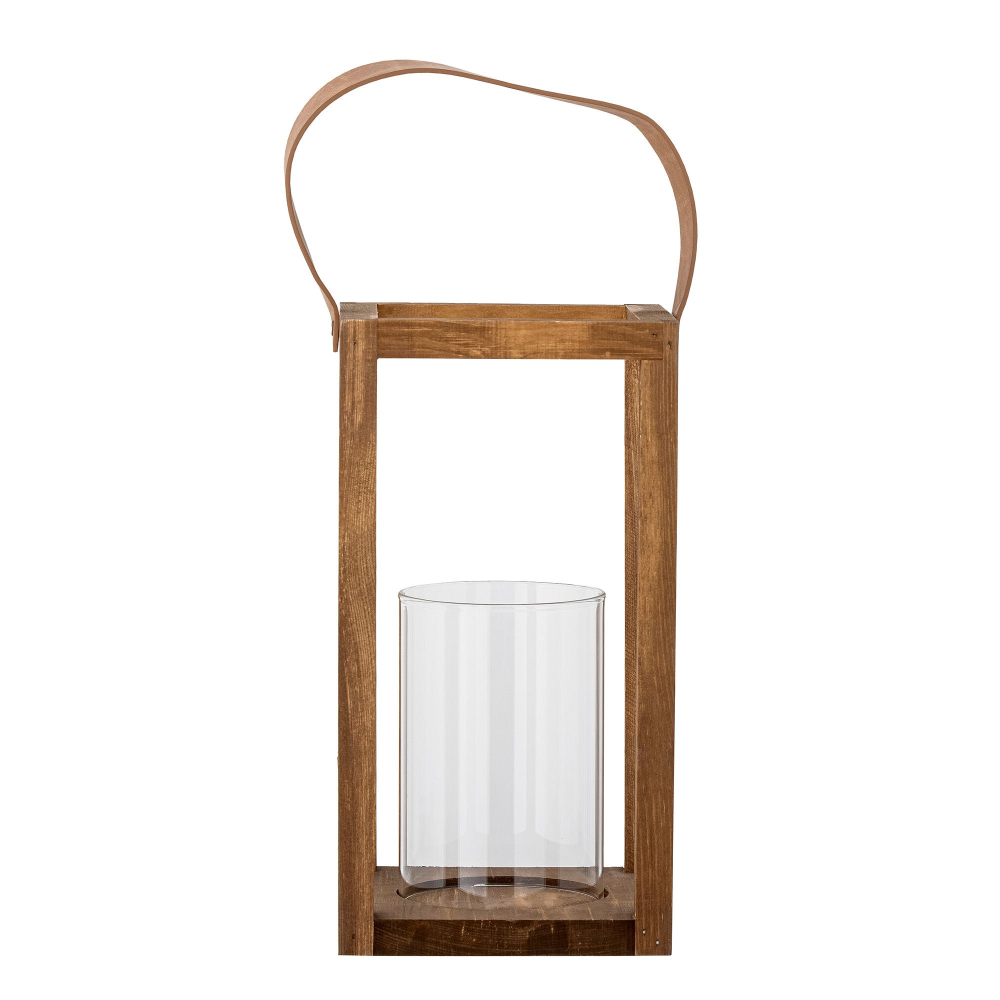 Bloomingville Lyra Lantern w/Glass, Nature, Pine