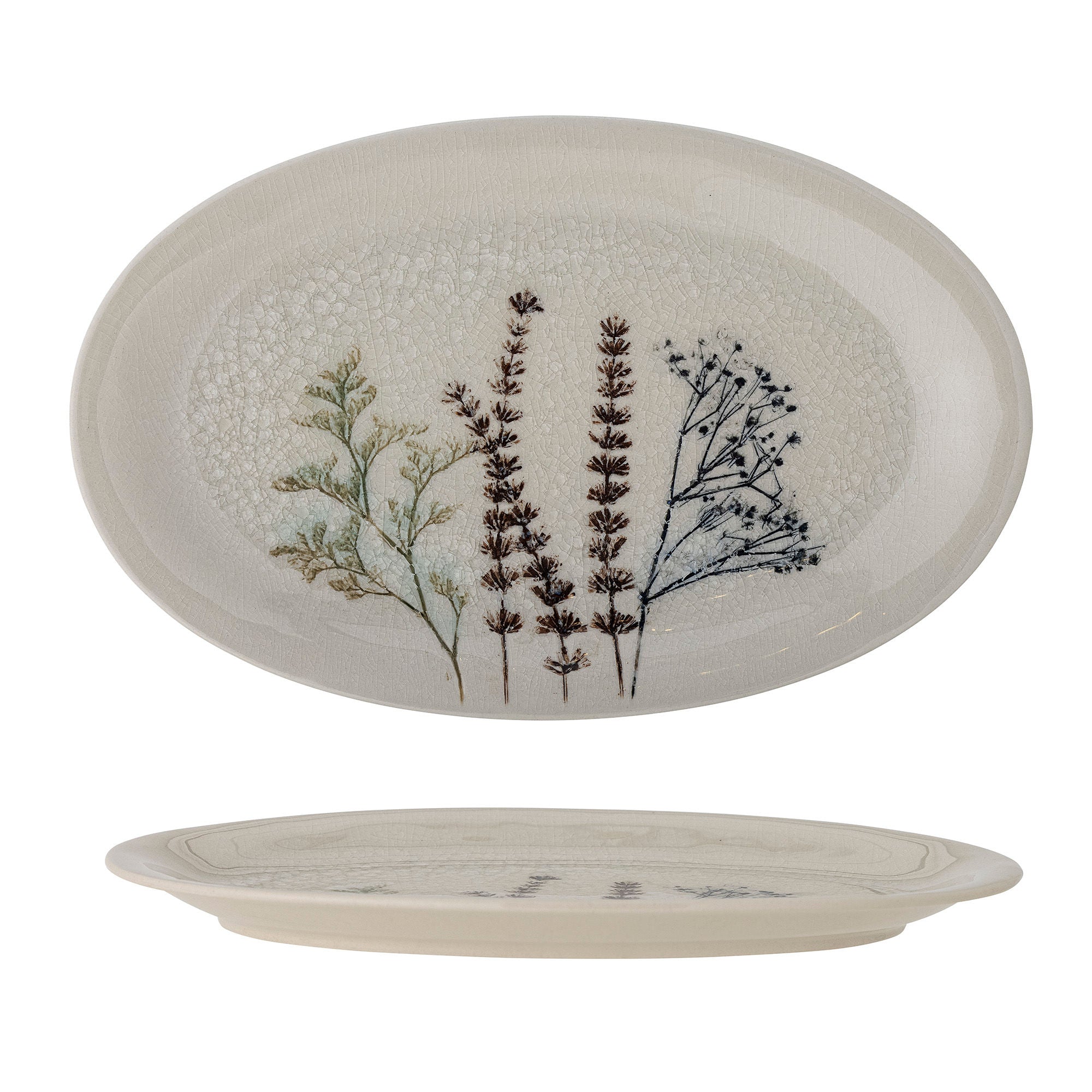 Bloomingville Bea Serving Plate, Nature, Stoneware