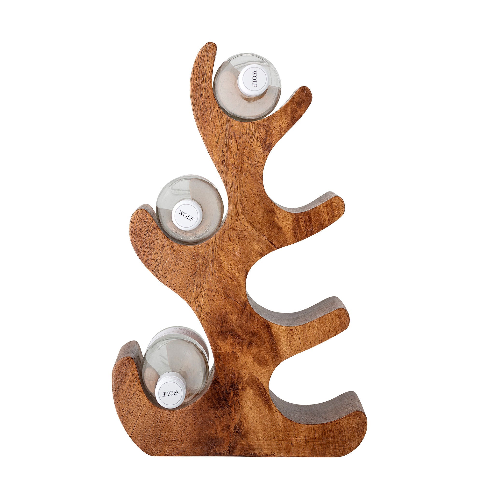 Creative Collection Barbel Wine Rack, Nature, Acacia