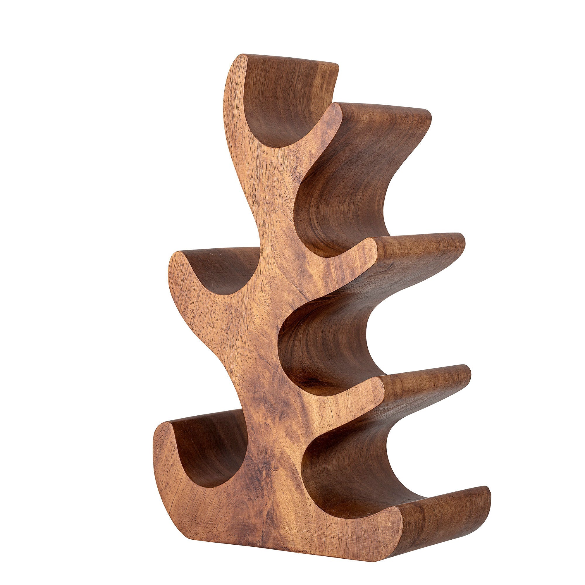 Creative Collection Barbel Wine Rack, Nature, Acacia