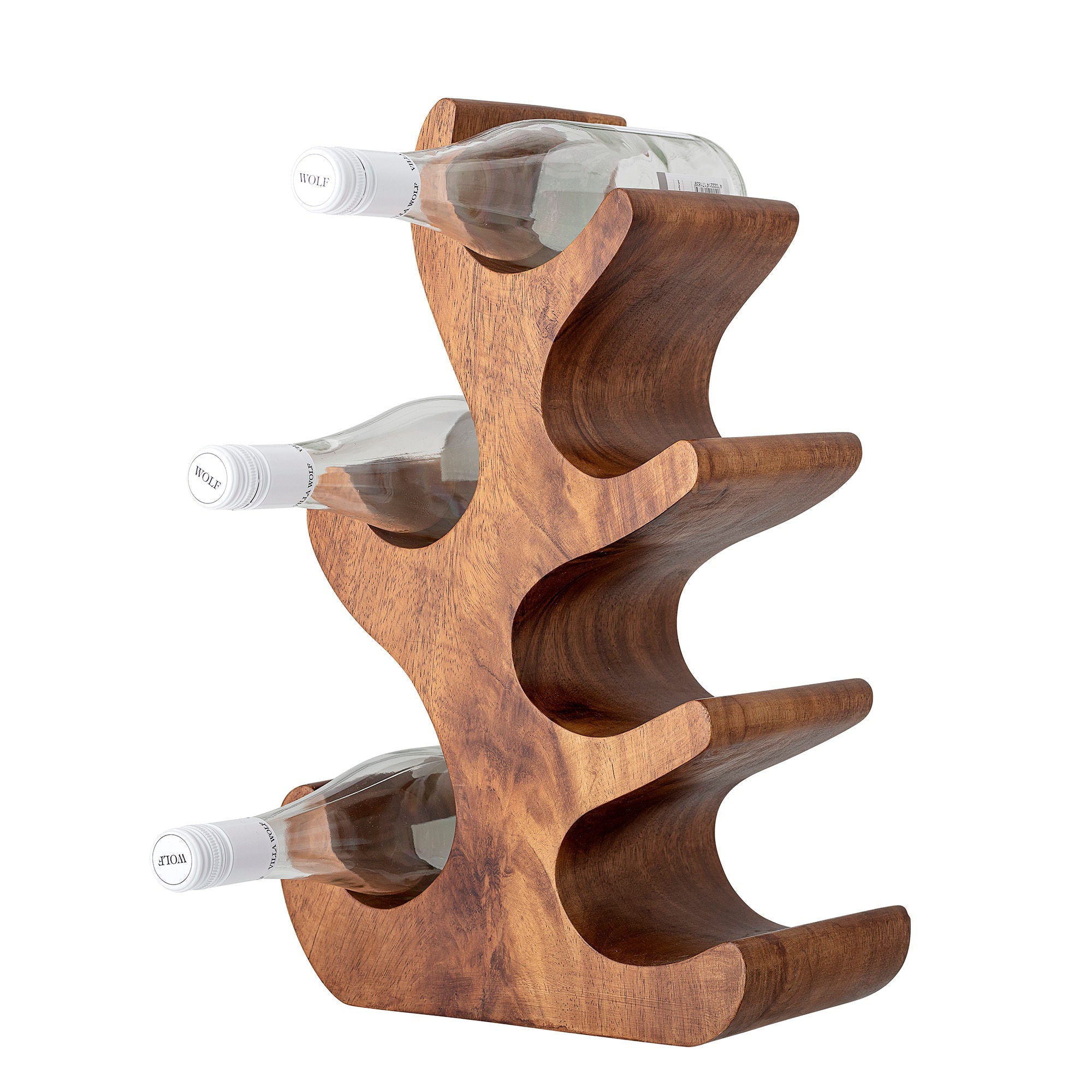 Creative Collection Barbel Wine Rack, Nature, Acacia