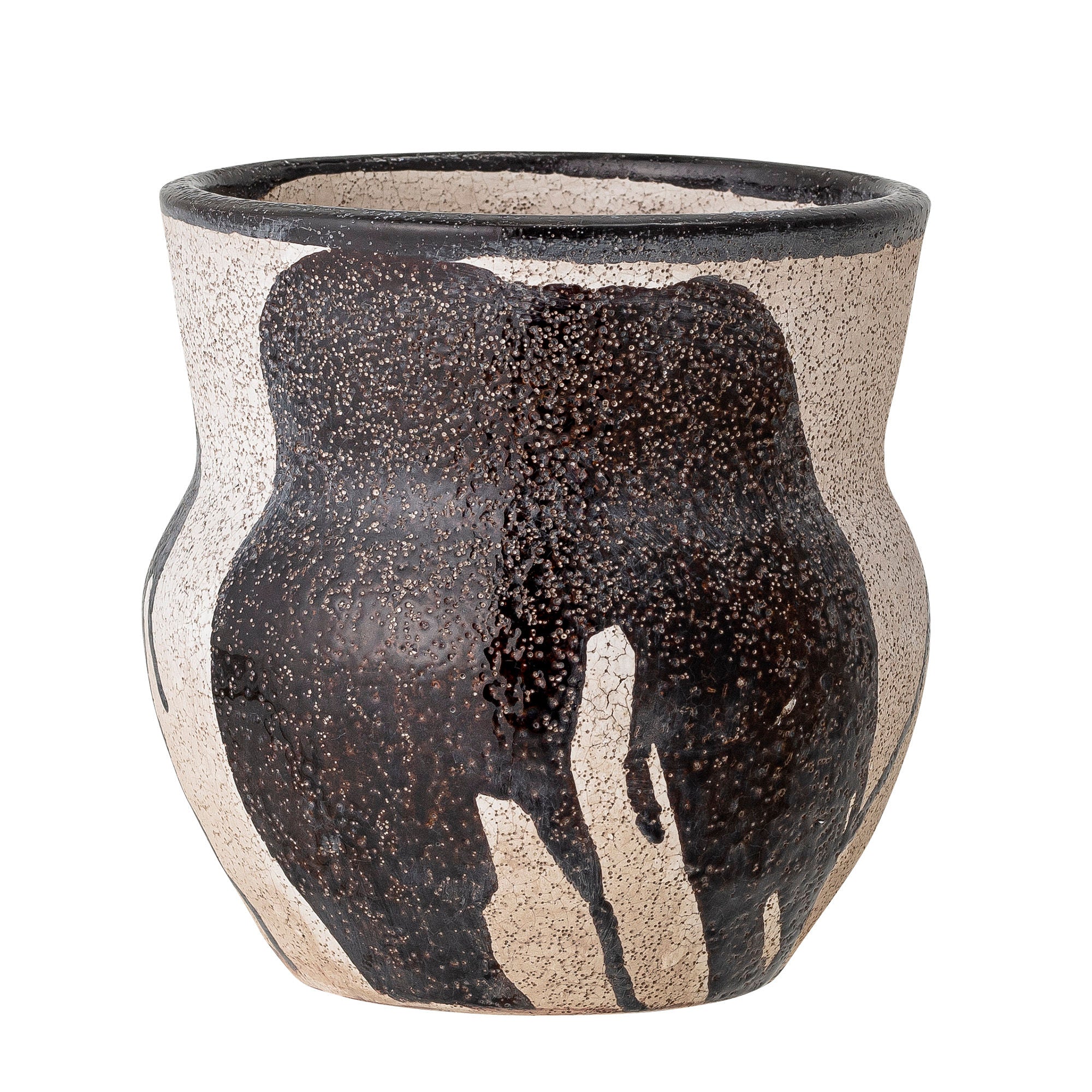 Bloomingville Nala Flowerpot, Black, Terracotta