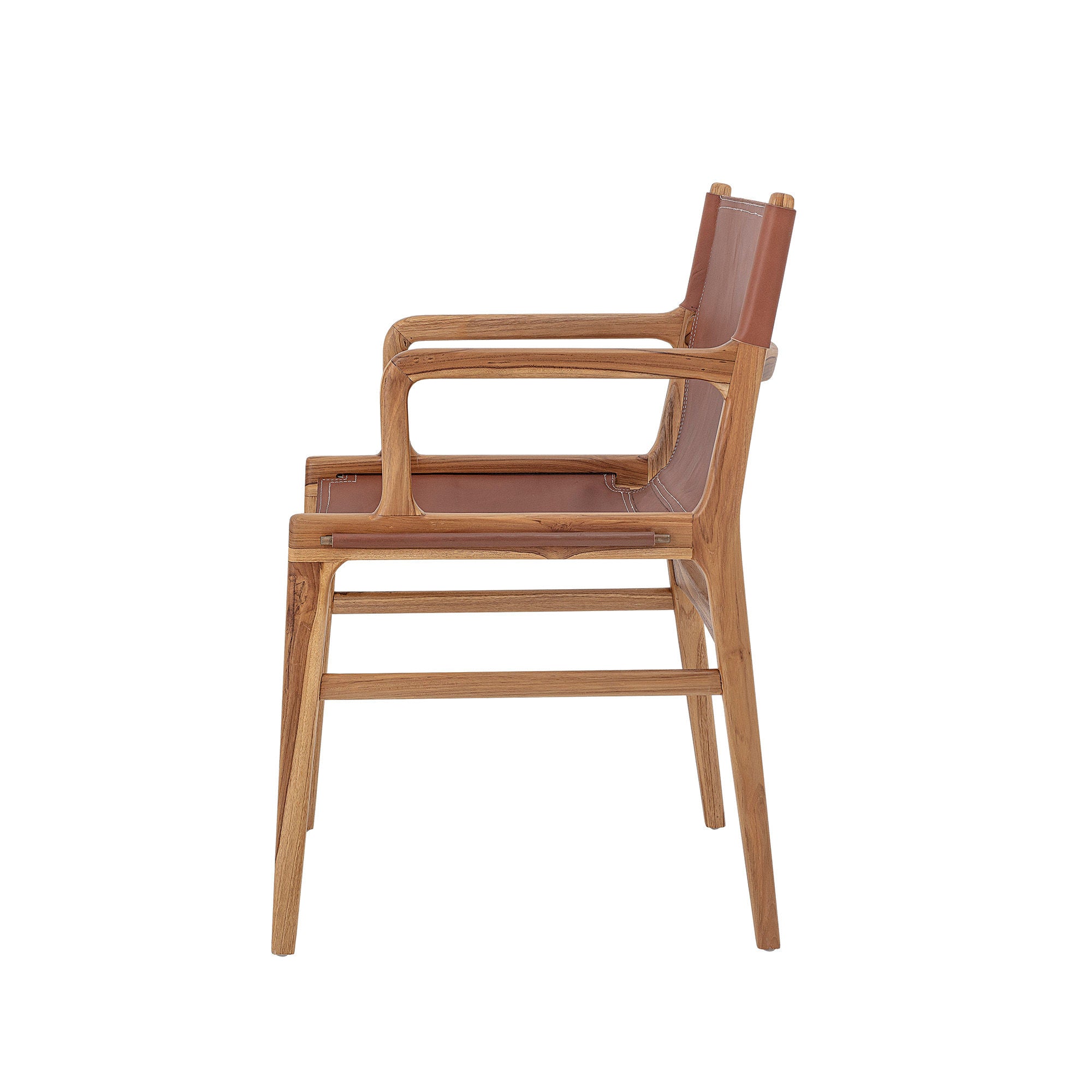 Bloomingville Ollie Lounge Chair, Brown, Leather