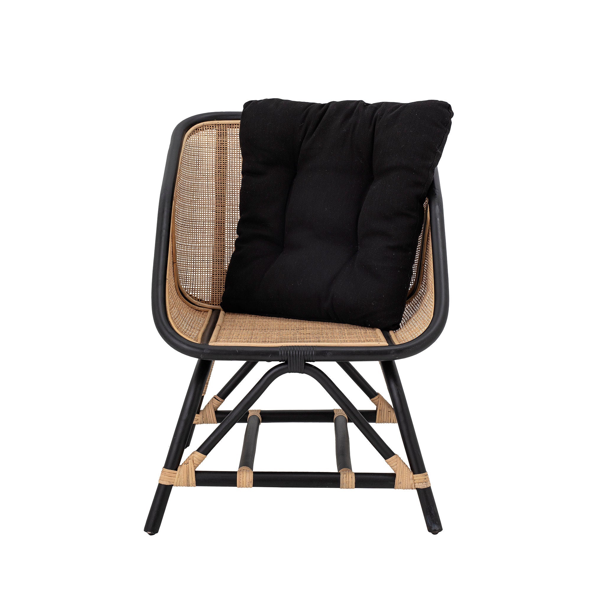 Bloomingville Loue Lounge Chair, Black, Rattan