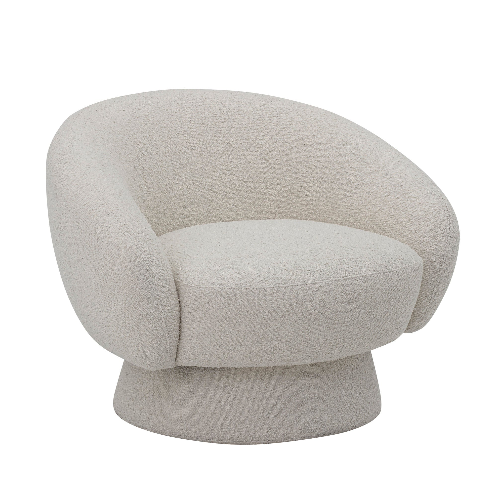 Bloomingville Ted Lounge Chair, White, Polyester