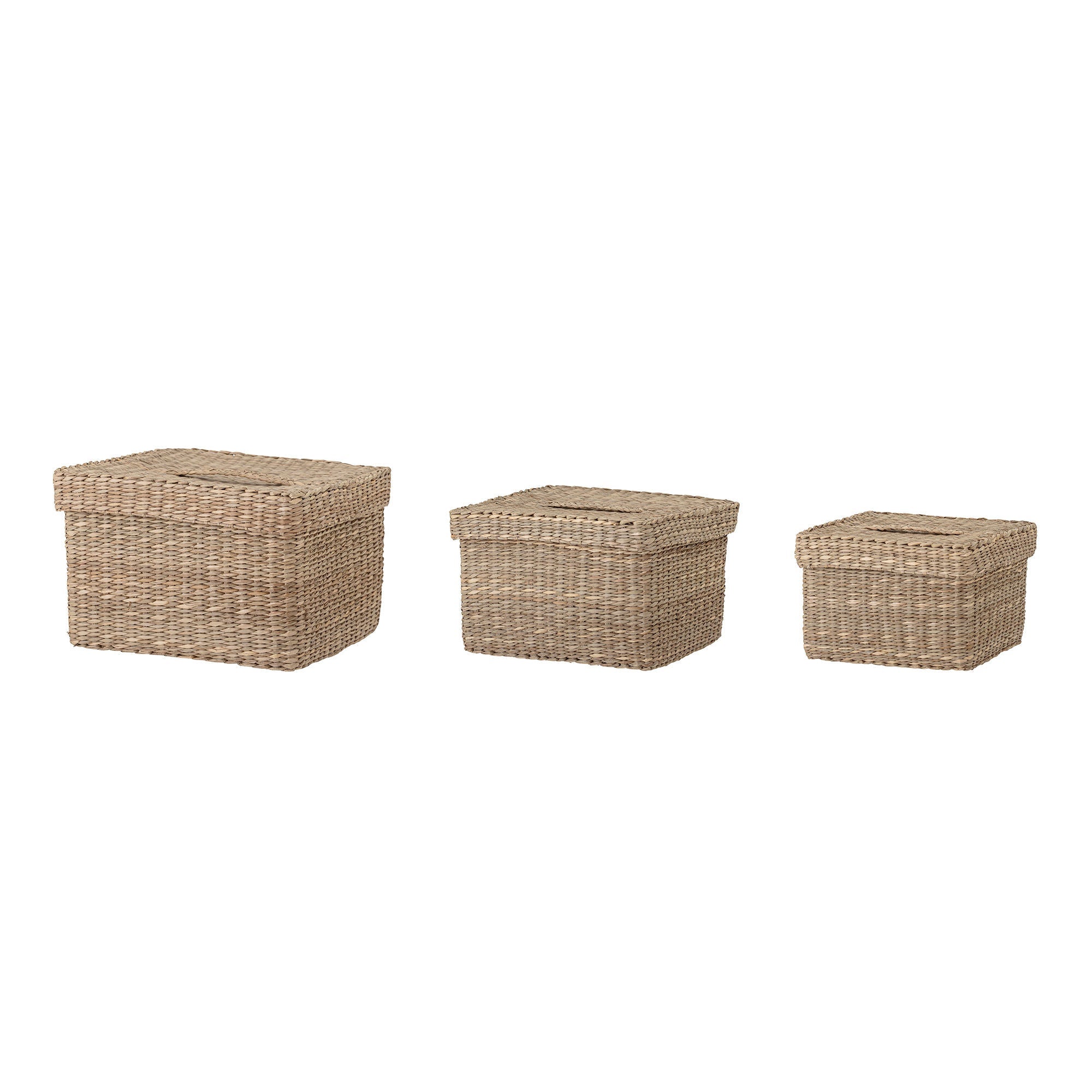 Bloomingville Givan Basket w/Lid, Nature, Seagrass