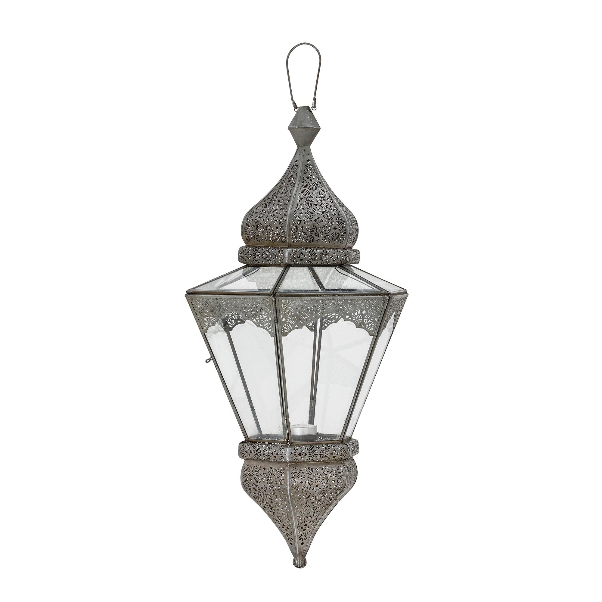 Bloomingville Isabell Lantern, Grey, Glass