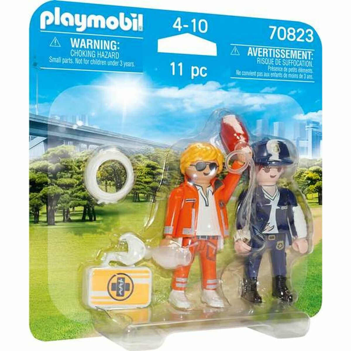 Playset Playmobil 70823 Doctor Police Officer 70823 (11 pcs)