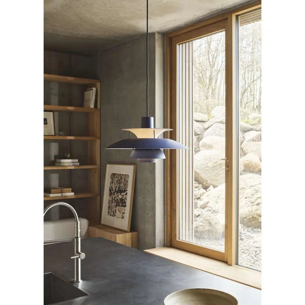 Louis Poulsen PH 5 Pendant Monochrome, Dusty Indigo