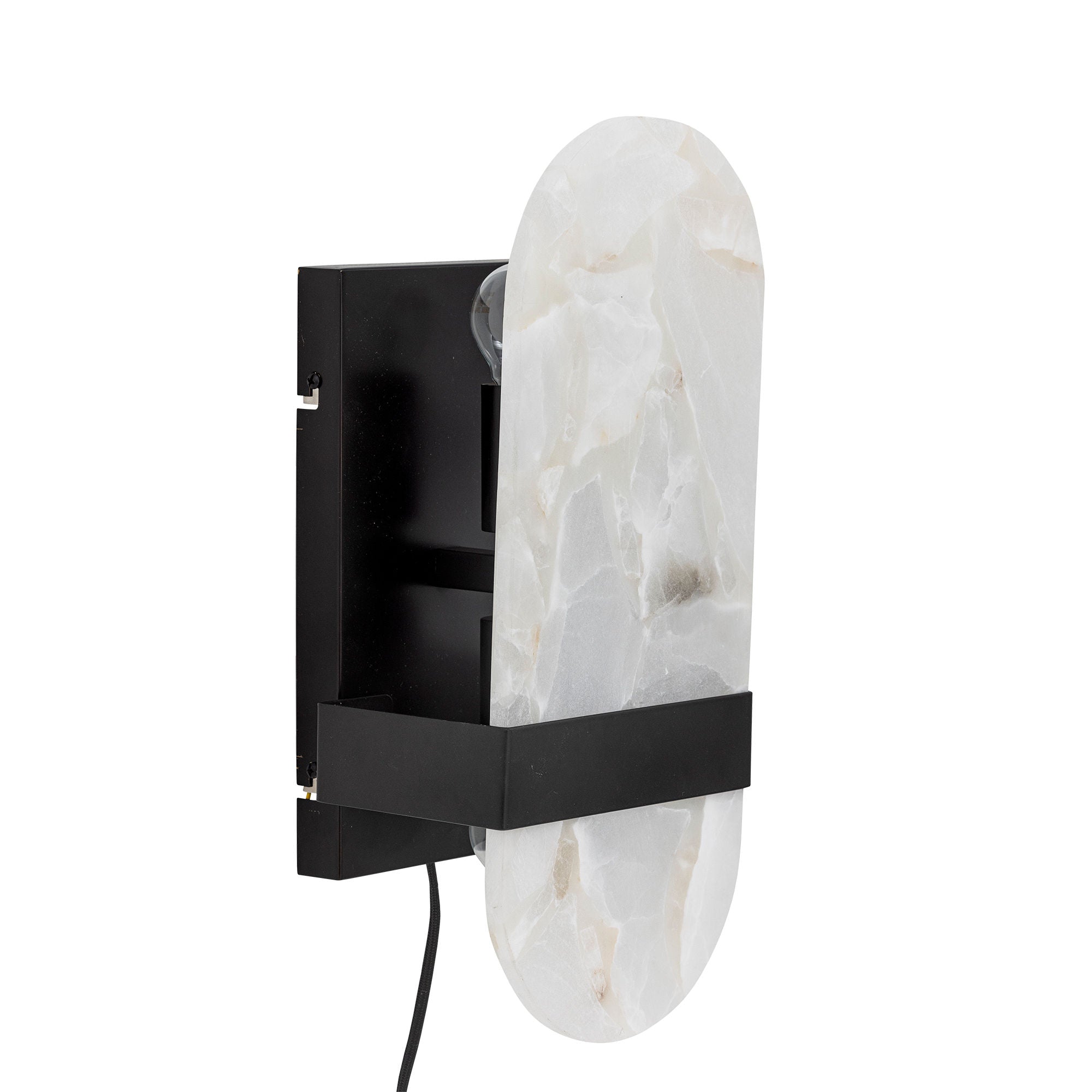 Bloomingville Taco Wall Lamp, Black, Alabaster