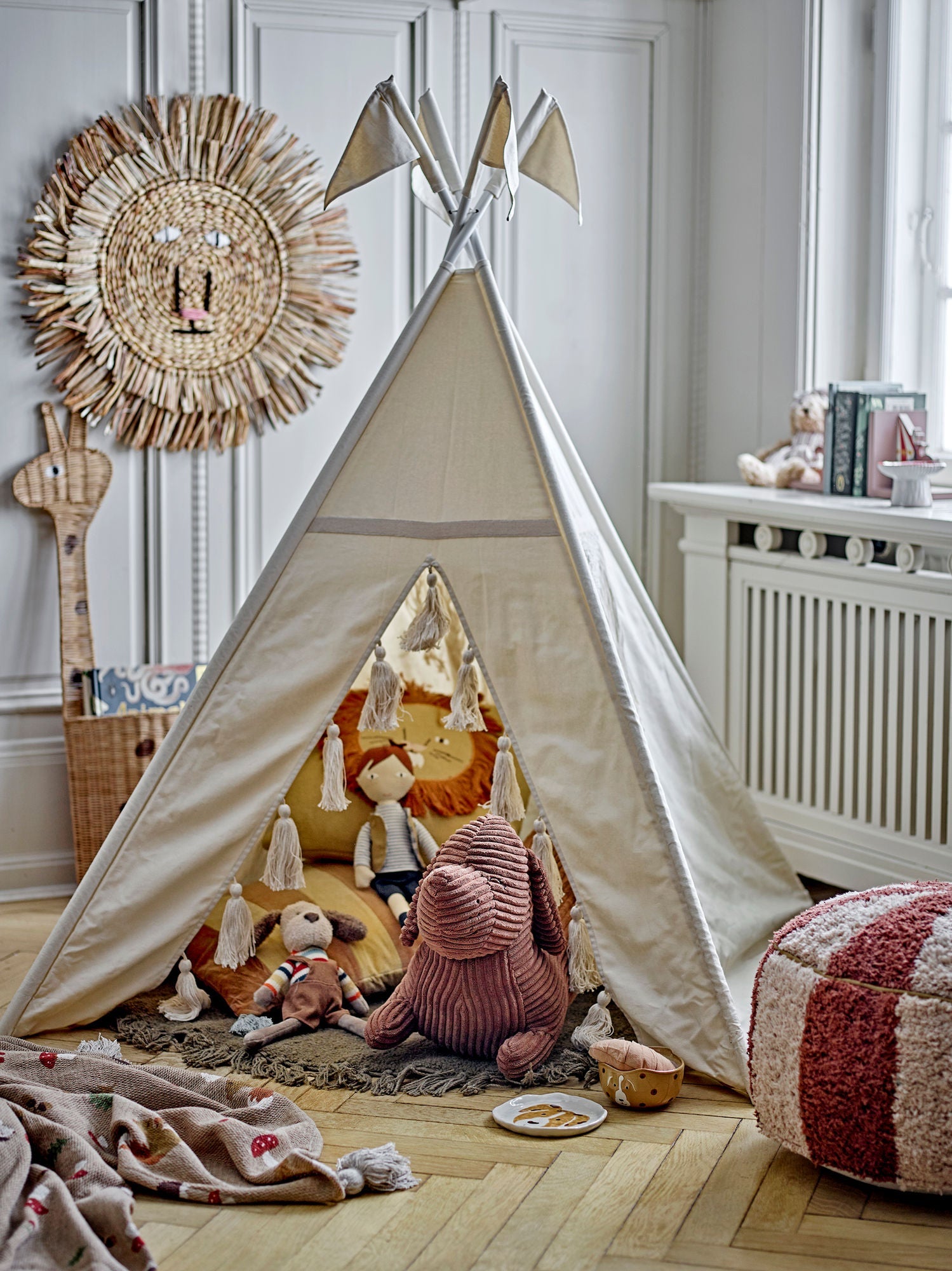 Bloomingville MINI Fardin Childrenïs Tipi, Nature, Cotton