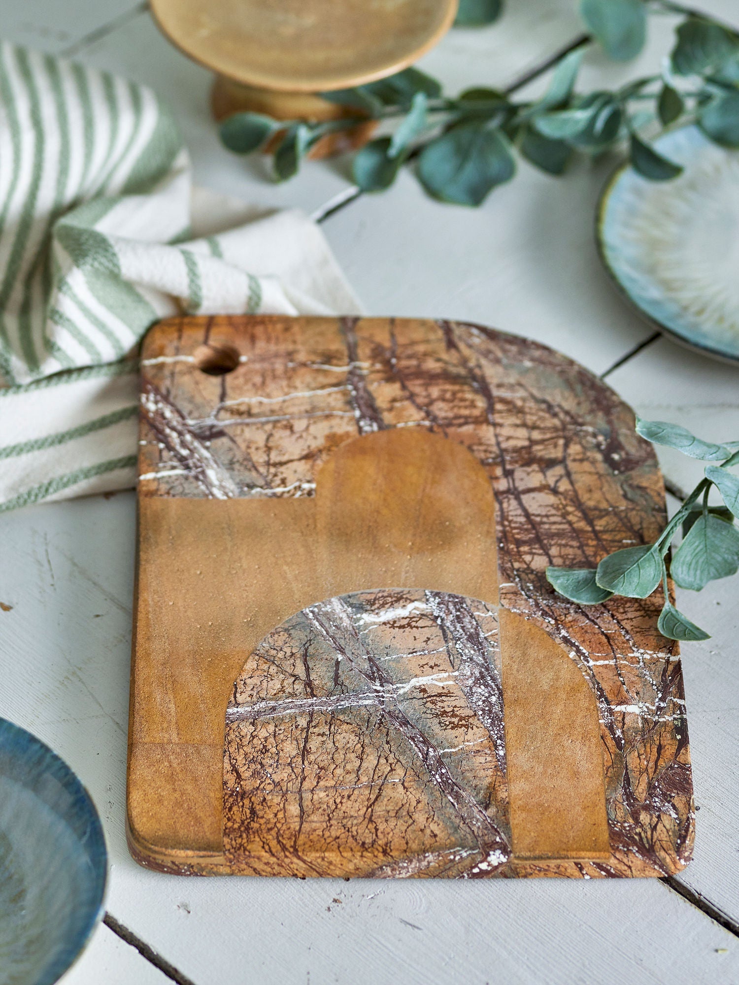 Bloomingville Abrianna Cutting Board, Brown, Marble