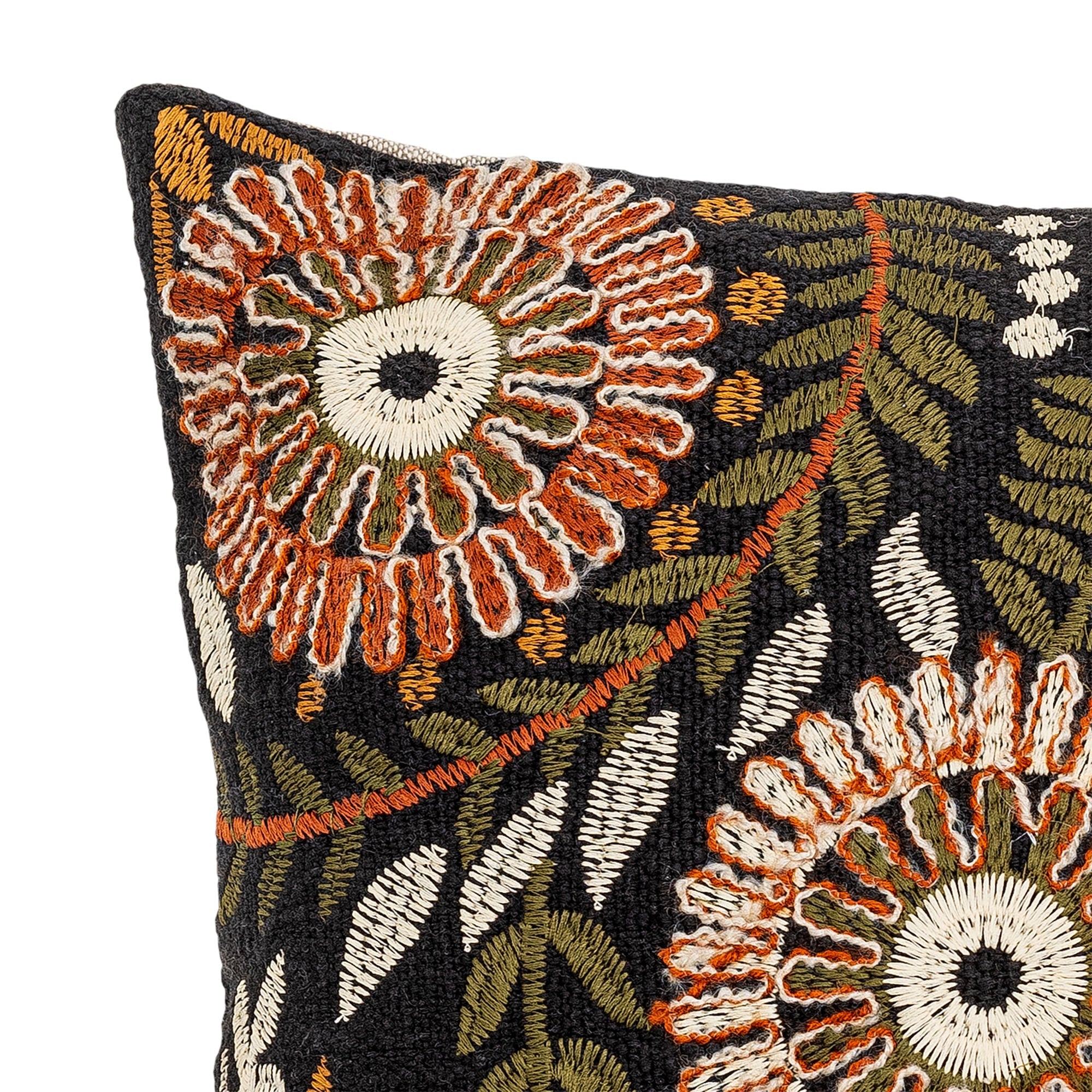 Creative Collection Seveso Cushion, Black, Cotton