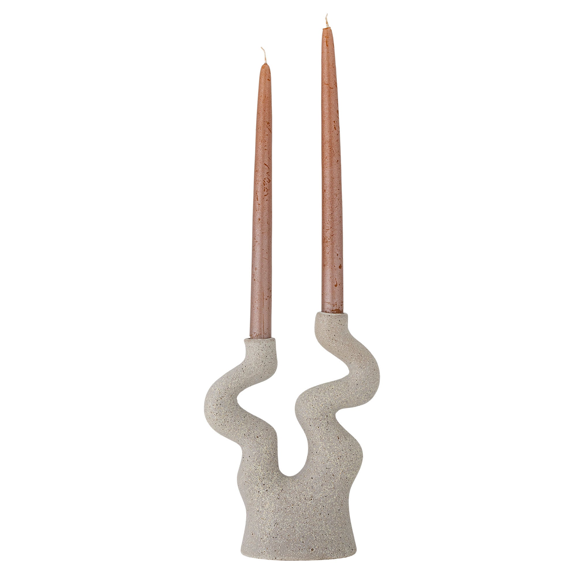 Bloomingville Lance Candle Holder, Nature, Stoneware