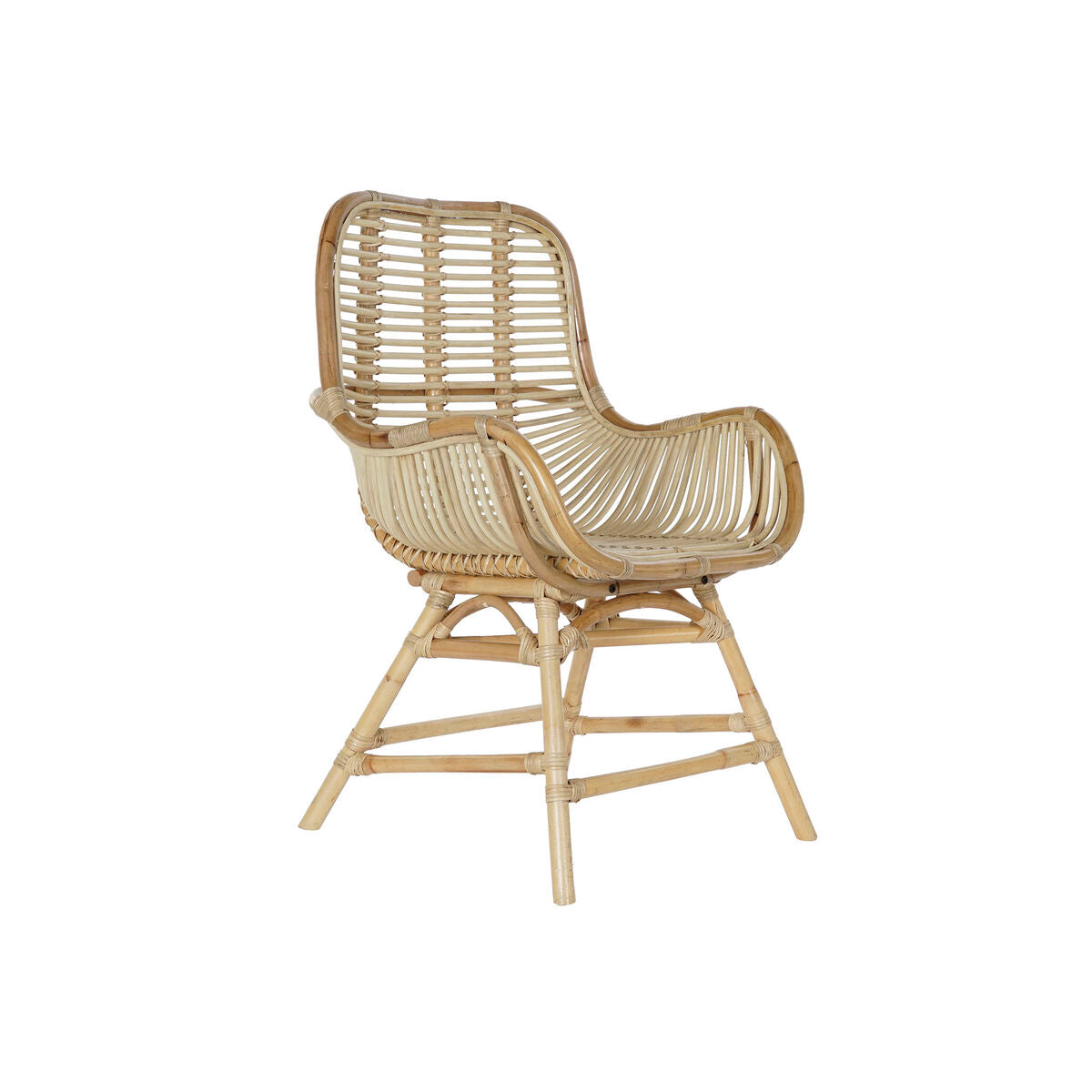 Garden chair DKD Home Decor Multicolour Natural Rattan 61 x 58 x 92 cm