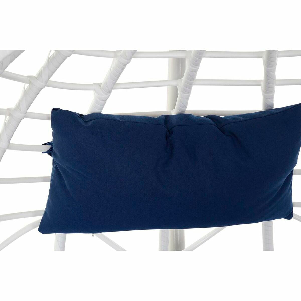 Hanging garden armchair DKD Home Decor Navy Blue White Aluminium