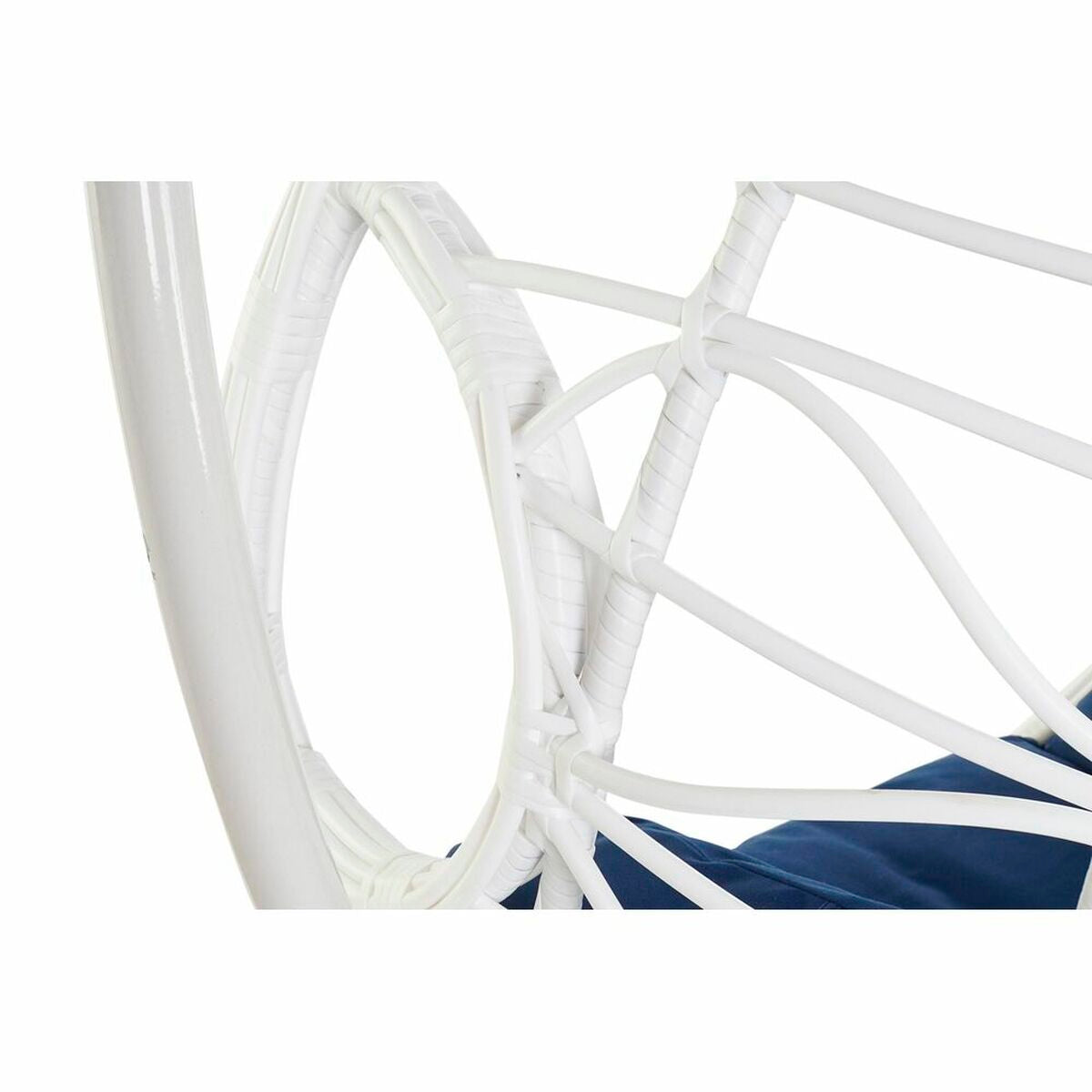 Hanging garden armchair DKD Home Decor Navy Blue White Aluminium