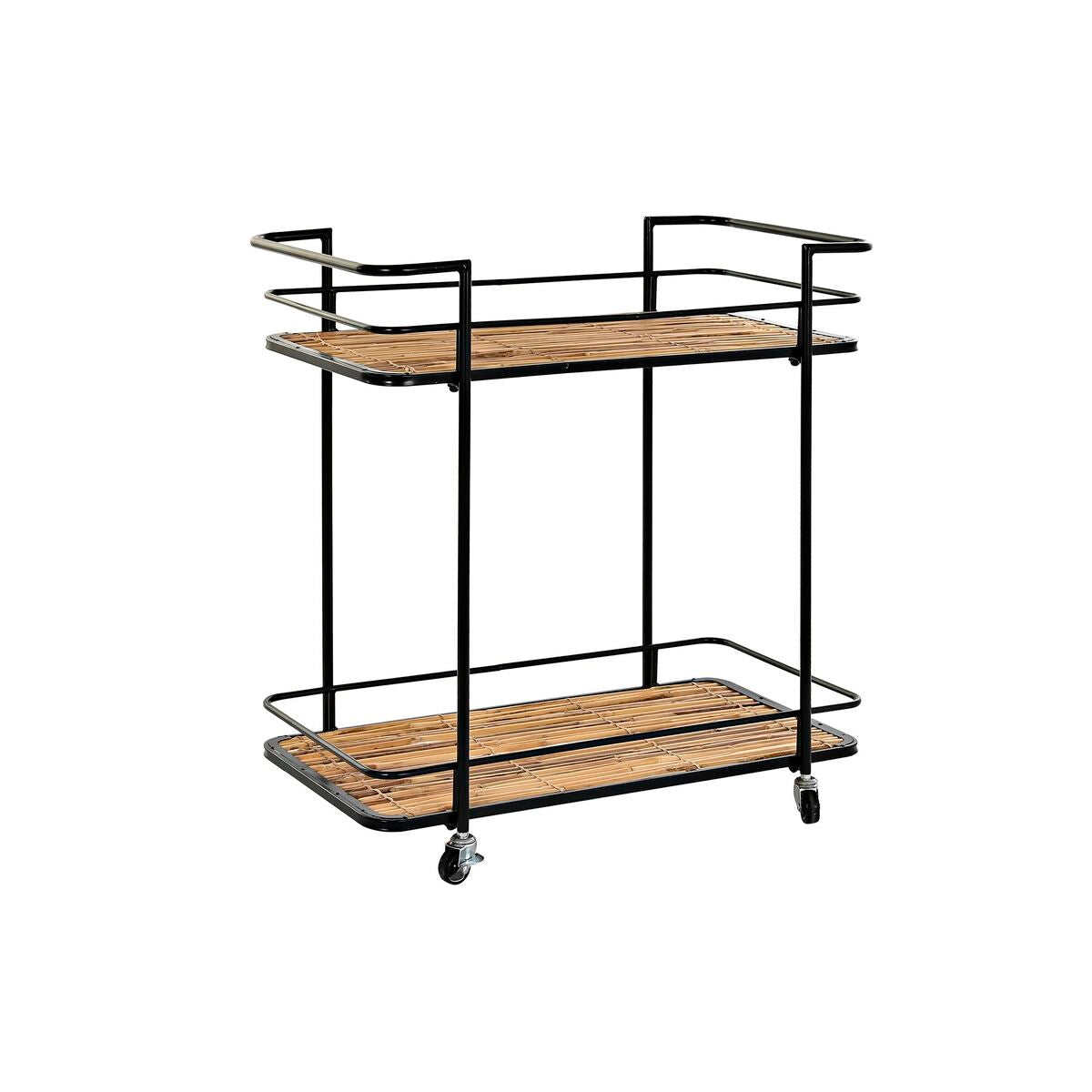 Serving trolley DKD Home Decor Black Natural Metal 68 x 37,5 x 70,5 cm