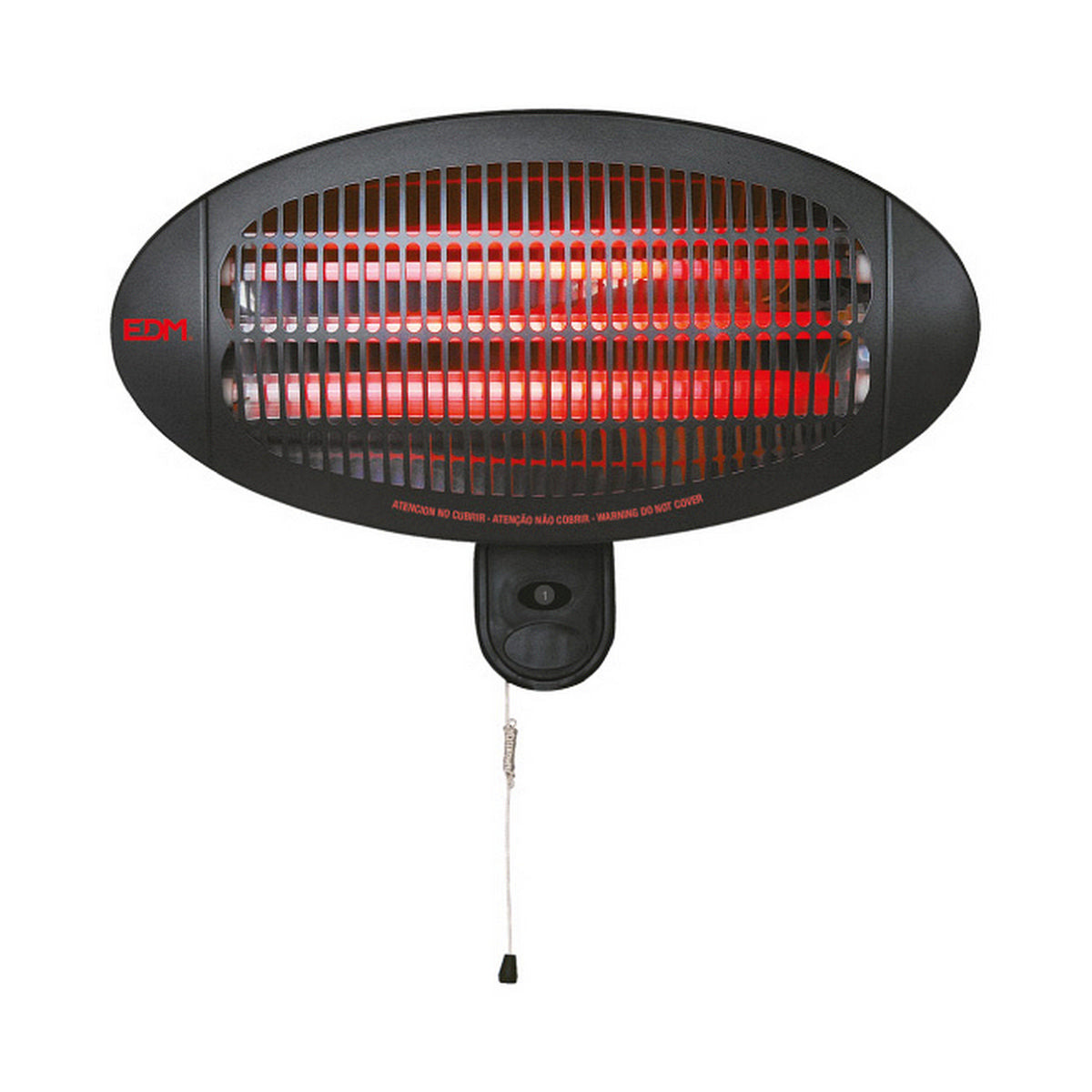 Quartz Heater EDM 07090 Black 2000 W