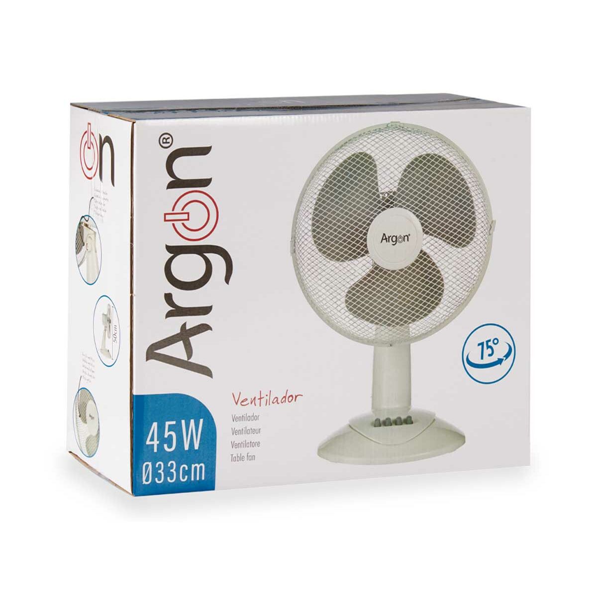 Table Fan 45 W White