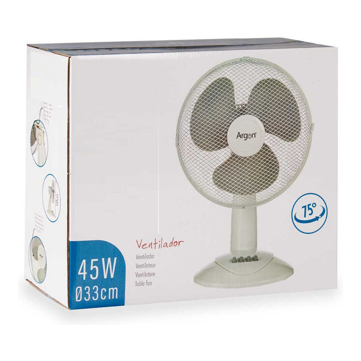 Table Fan 45 W White