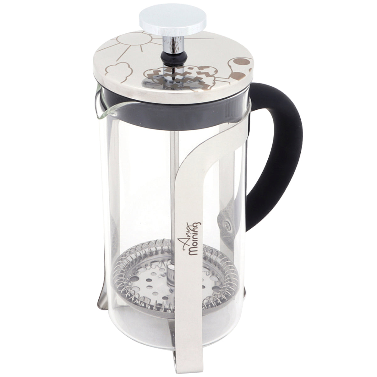 Any Morning FY450 French Press Kaffeebereiter, 600 Ml, Silber