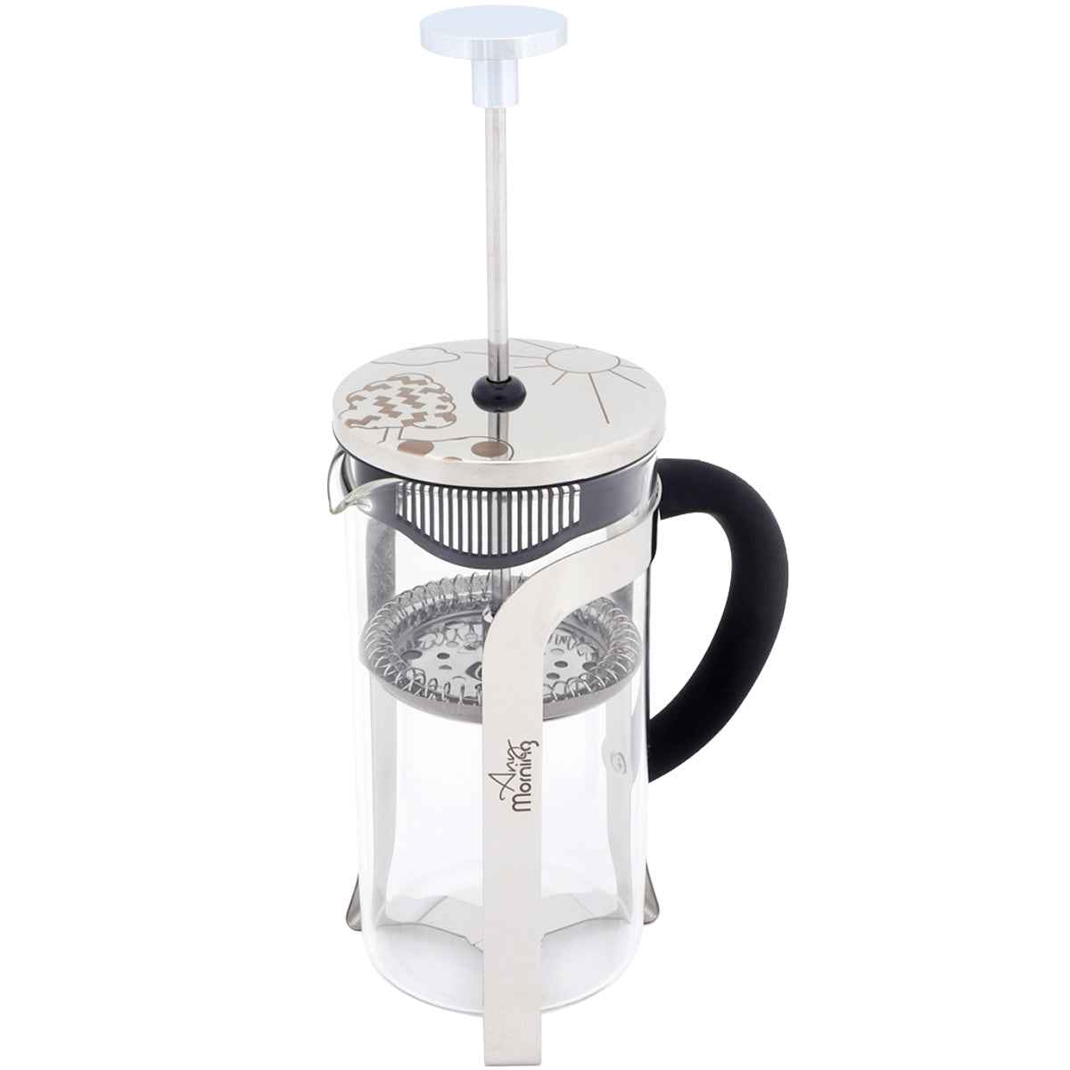 Any Morning FY450 French Press Kaffeebereiter, 600 Ml, Silber