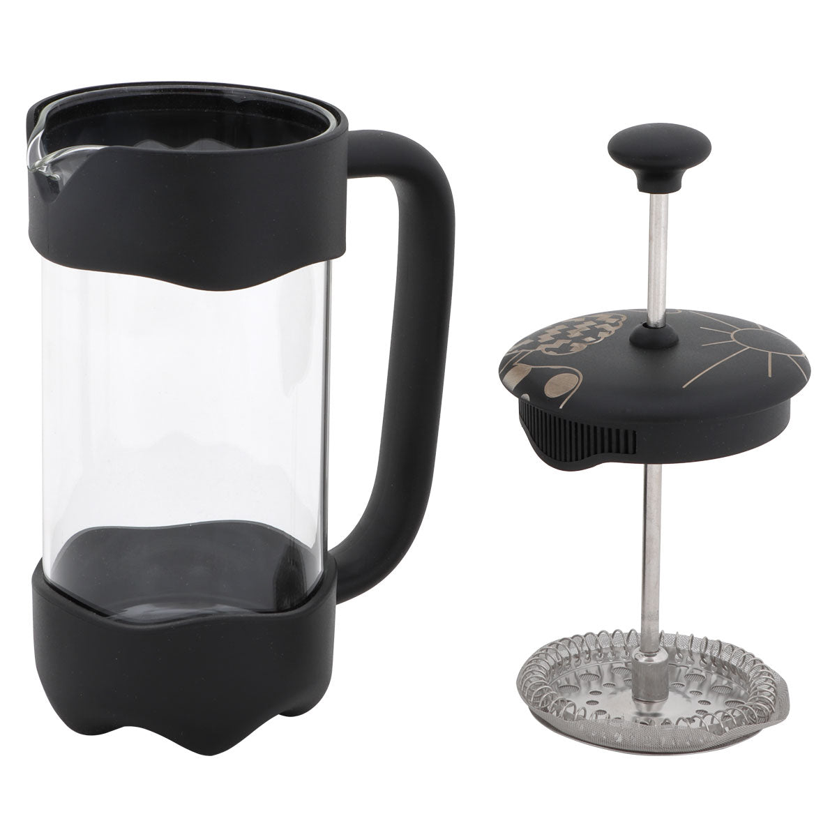 Any Morning FY92 French Press Kaffeebereiter, 350 Ml, Schwarz