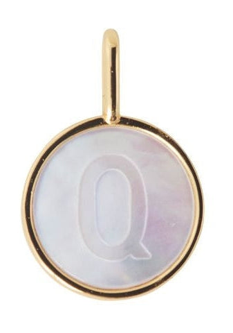 Design Letters Pearl Letter Charm, Q