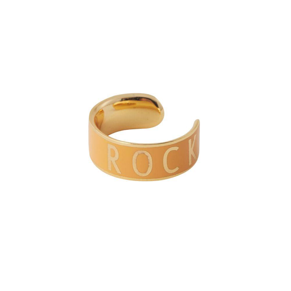 Design Letters Big Word Candy Ring, You Rock/Orange