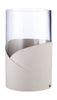 Lind Dna Fold Vase L, Oyster White