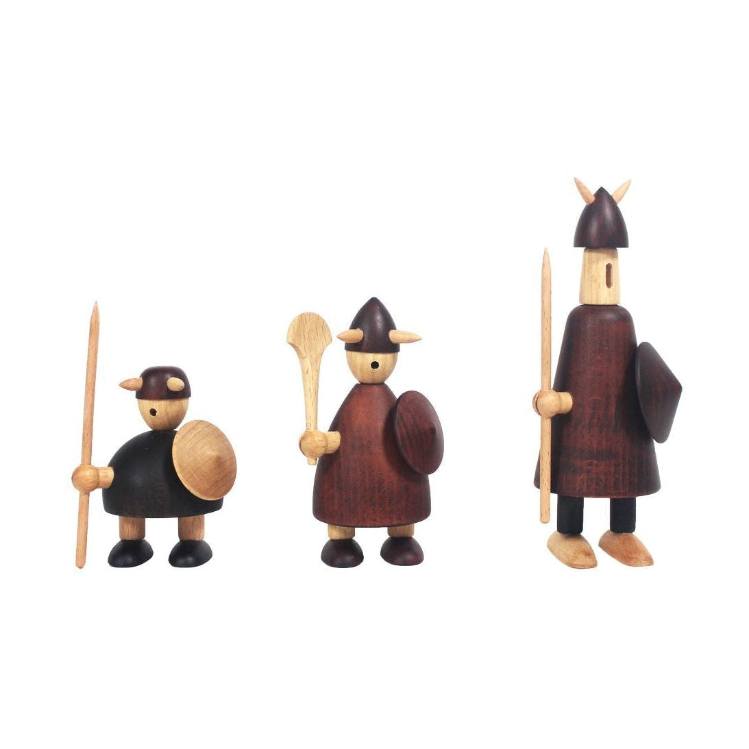 Andersen Furniture The Vikings Of Denmark Wooden Figure, Set Of 3