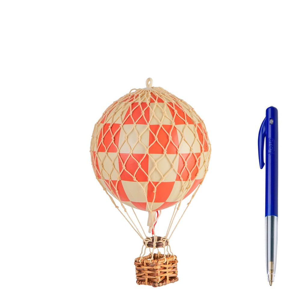 Authentic Models Floating The Skies Balloon Model, Check Red, ø 8.5 Cm