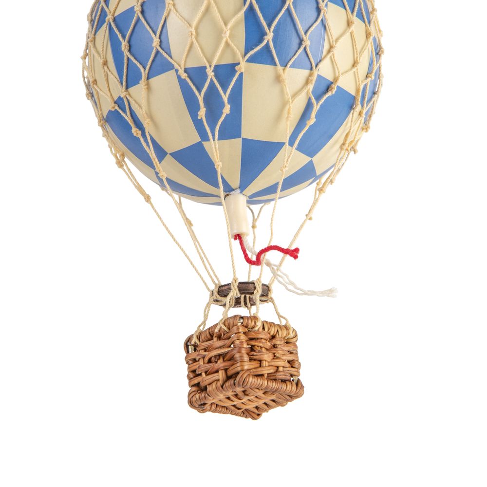 Authentic Models Floating The Skies Balloon Model, Check Blue, ø 8.5 Cm