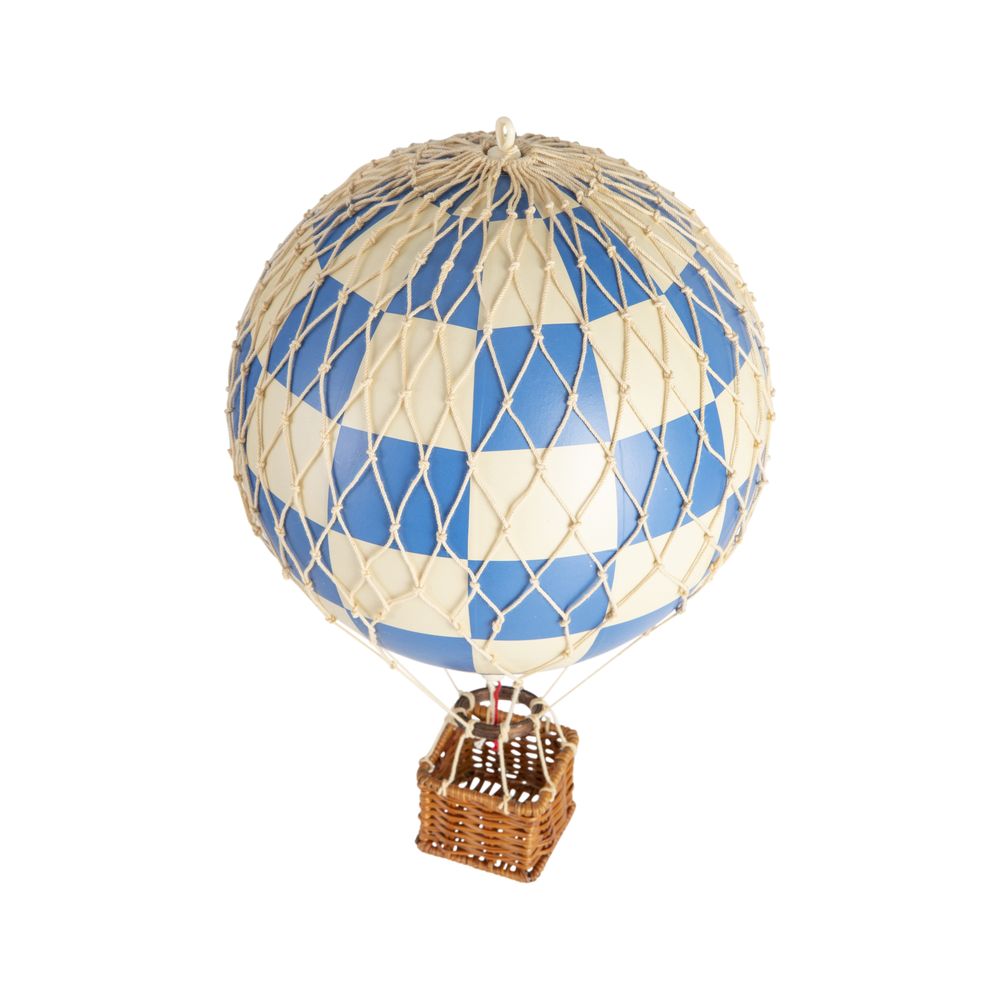 Authentic Models Travels Light Balloon Model, Check Blue, ø 18 Cm