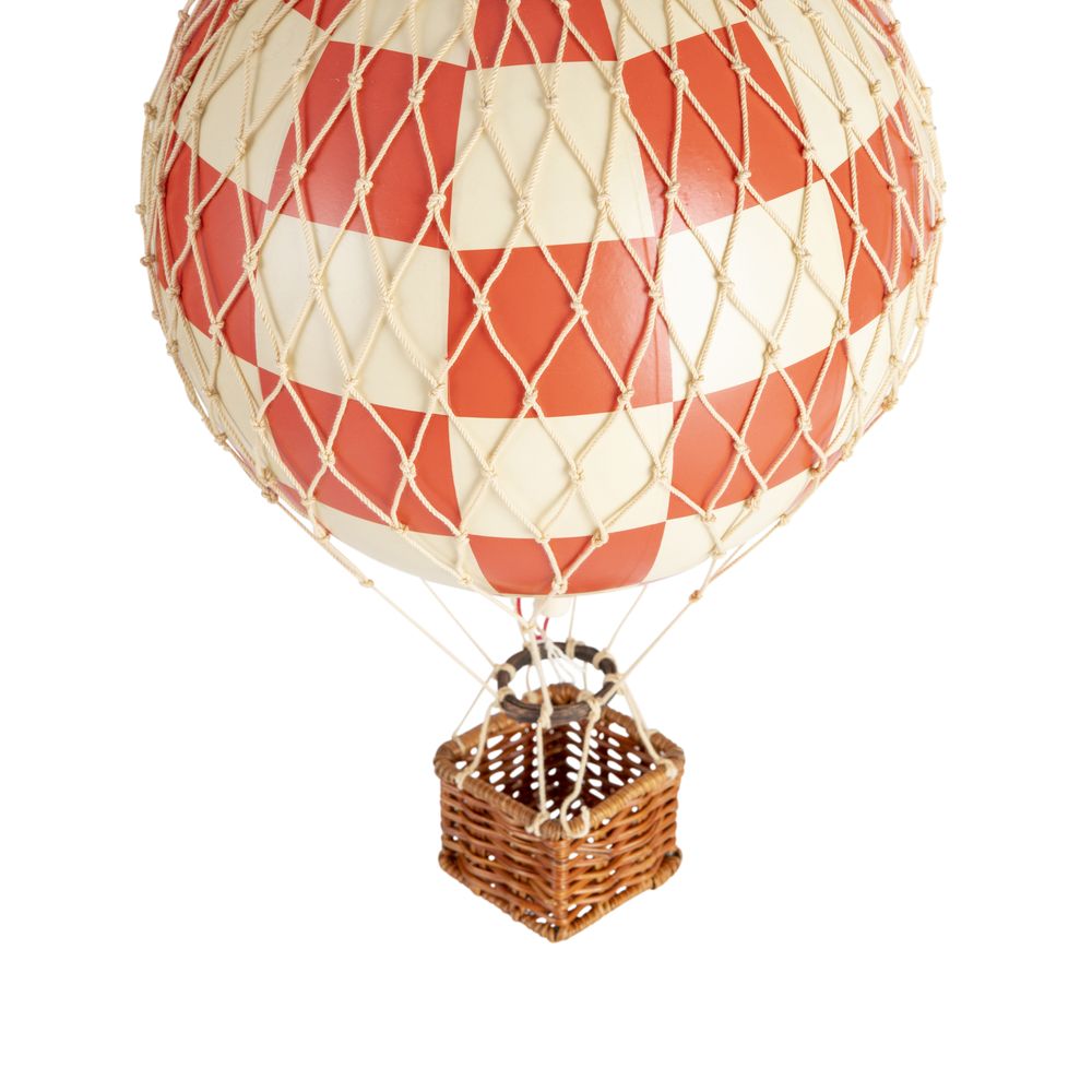 Authentic Models Travels Light Balloon Model, Check Red, ø 18 Cm