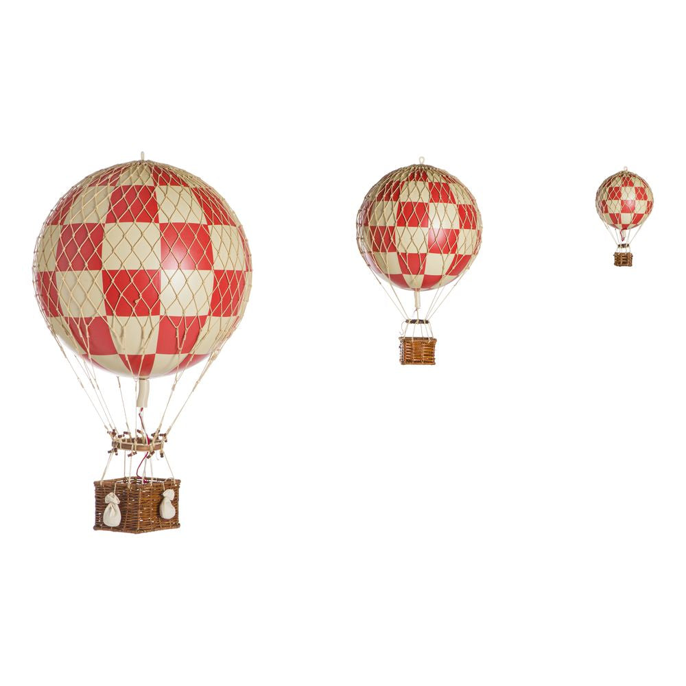 Authentic Models Travels Light Balloon Model, Check Red, ø 18 Cm