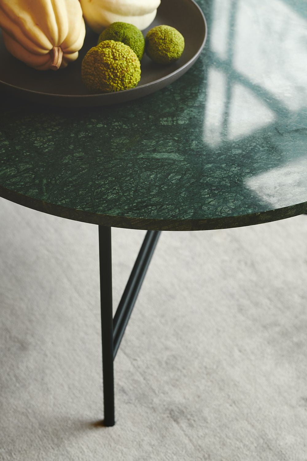 Bent Hansen Metro Coffee Table ø 65 Cm, Verde Guatemala Marble