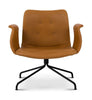 Bent Hansen Primum Lounge Chair With Armrests, Black Frame/Cognac Adrian Leather