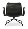 Bent Hansen Primum Lounge Chair With Armrests, Black Frame/Black Zenso Leather