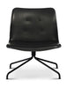 Bent Hansen Primum Lounge Chair Without Armrests, Black Frame/Black Zenso Leather